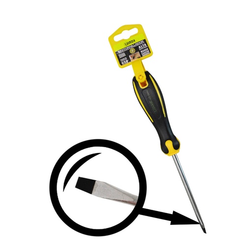 [11071] DESTORNILLADOR UDUKE MANGO CAUCHO 1/4X6 C/V (-) (HT80201)