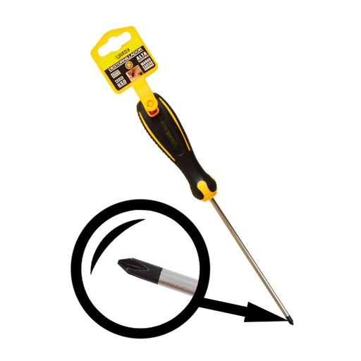 [11068] DESTORNILLADOR UDUKE MANGO CAUCHO 3/16X6 C/V (+) (HT80198)