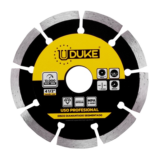 [7345] DISCO DIAMANTADO SEGMENTADO UDUKE 4 1/2 (DDUG-115) (HT30027)