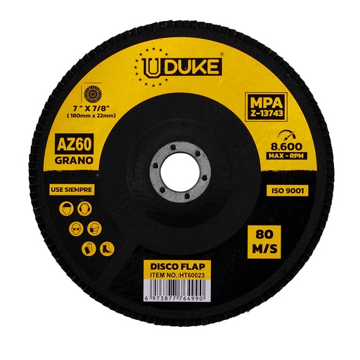[6058] DISCO FLAP UDUKE 7 GRANO 60 (180MM X 22MM) (HT30351)(HT60023)