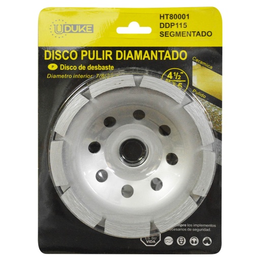 [10891] DISCO PULIR PIEDRA DIAMANTADO SEGMENTADO UDUKE 4 1/2 (DDP115) (HT80001)