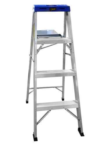 [13644] ESCALERA DE ALUMINIO 3 PELDANOS CAP 150 KILOS USO INDUSTRIAL UDUKE CON PLATAFORMA  (HT1313)