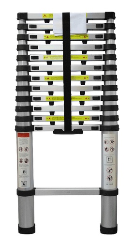 [13652] ESCALERA DE ALUMINIO TELESCOPICA 12 PELDANOS UDUKE (380CM) (HT1321)(CAP 150KG