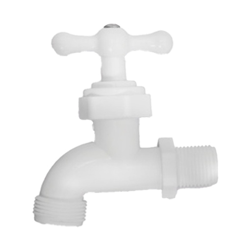 [7002K] GRIFO PLASTICO BLANCO G/G PAQ X 1 UDUKE