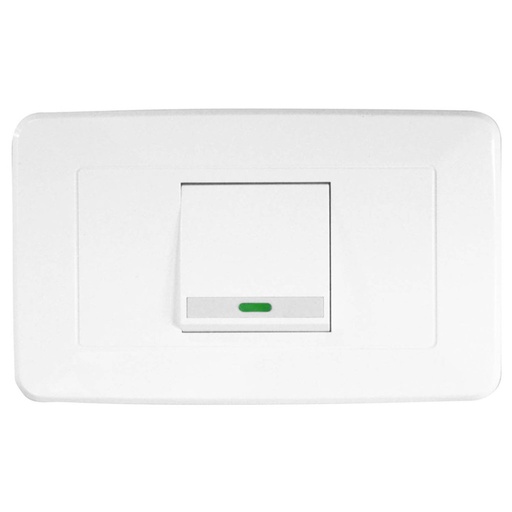 [1635] LINEA BK BLANCA INCRUSTAR SWICHE SENCILLO CONMUTABLE 110-220 (118Z-01 3WAY) (RETIE-FL)(HT20335)