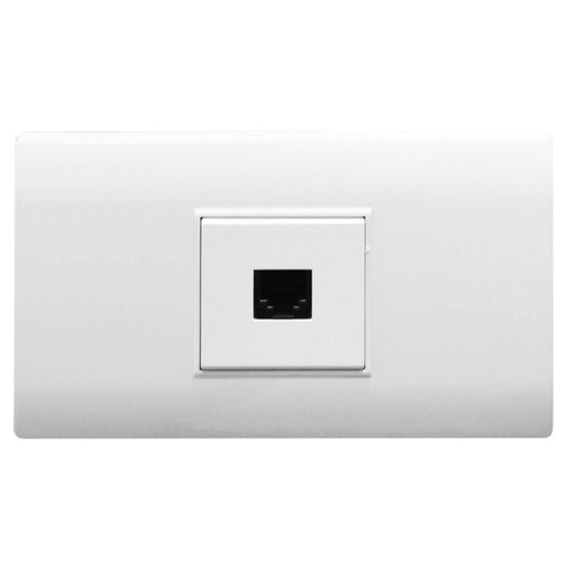 [1780B] LINEA BK PLUS BLANCA INCRUSTAR TOMA TELEFONO (118K-17) (HT20683)