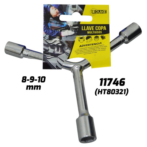 [11746] LLAVE COPA EN Y CORTA UDUKE 8-9-10 MM (HT80321)