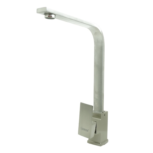 [19910] LLAVE LAVAPLATOS MONOCONTROL ACERO INOXIDABLE CUADRADA PLANA CROMADA UDUKE (HT2041)