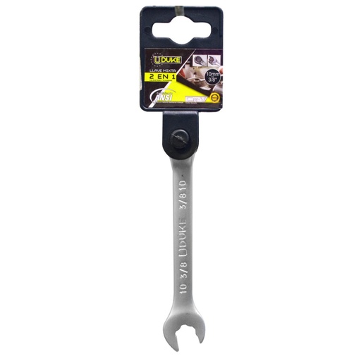 [13255] LLAVE MIXTA 2 EN 1  10MM - 3/8 CR/V UDUKE (HTY0065)