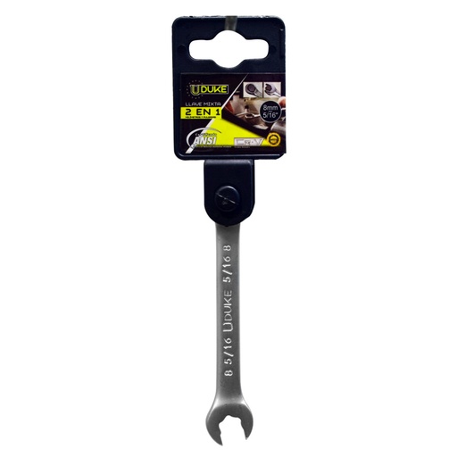 [13253] LLAVE MIXTA 2 EN 1  8MM - 5/16 CR/V UDUKE (HTY0063)