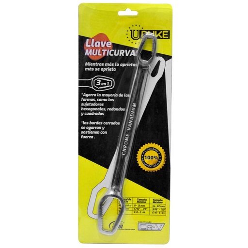 [13267] LLAVE MIXTA MULTIUSOS 3 EN 1(MM-PLG-TORX) CR/V UDUKE (HTY0079)