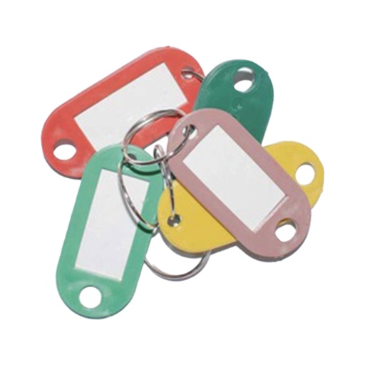 [M0123K] LLAVERO PLASTICO IDENTIFICADOR MARCA LLAVE PAQ X 5 UDUKE