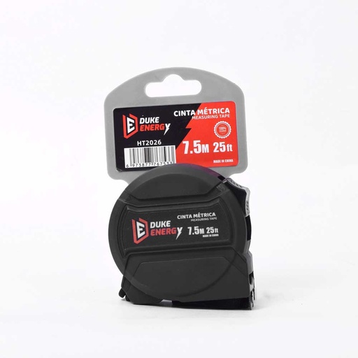 [19635] METRO 7.5 MTS HOJA 25MM NEGRO DUKE ENERGY (HT2026)
