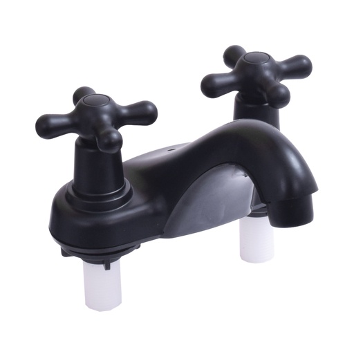 [16796] MEZCLADOR LAVAMANOS  CRUCETA NEGRO MATE UDUKE (HT1563)