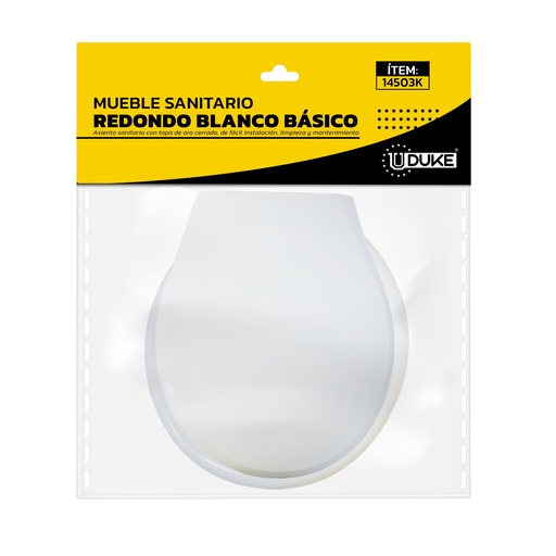 [14503K] MUEBLE SANITARIO REDONDO BLANCO BASICO UDUKE
