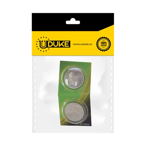 [11420K] PILA MONEDA GP LITHIUM CR2032 3V 220 MAH (GPCR2032-C5) PQT X 2 UNDS UDUKE