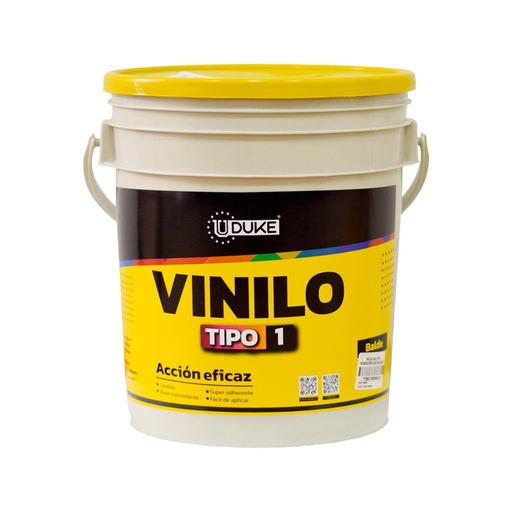 [14555K] PINTURA VINILO TIPO 1 INTERIOR - EXTERIOR BLANCO BALDE (UDUKE)
