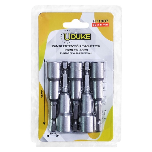 [13415] PUNTA EXTENSION MAGNETICA PARA TALADRO 5/16 UDUKE X 5PCS (8X65MM) (HT1007)