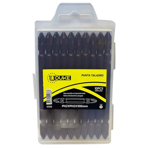 [13444] PUNTAS TALADRO DOBLE X 10PCS ESTRIA UDUKE (HT1036)