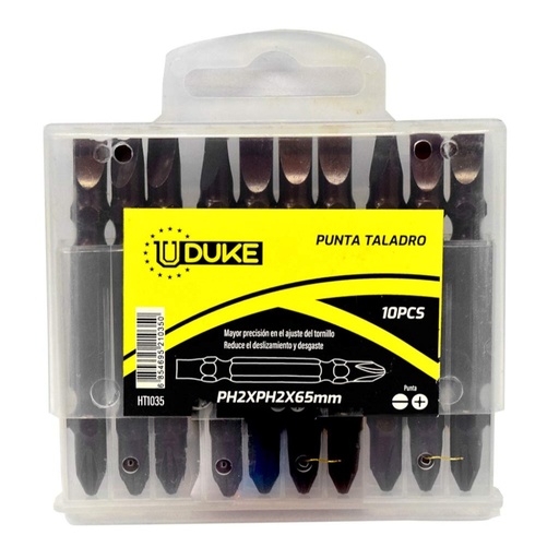 [13443] PUNTAS TALADRO DOBLE X 10PCS PALA Y ESTRIA UDUKE (HT1035)