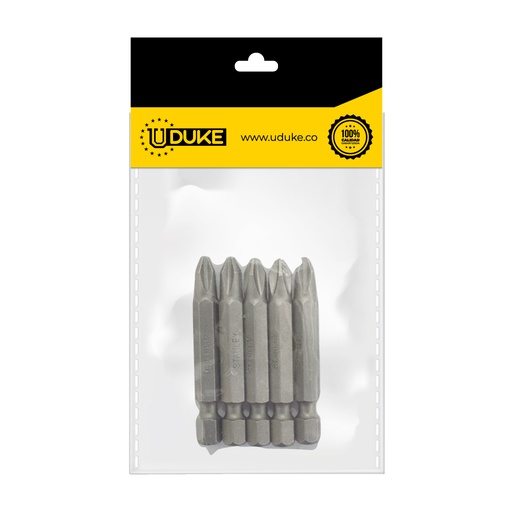 [8328K] PUNTAS TALADRO ESTRIA INDIVIDUAL  2 X 2 C/V (68-076) PQT X 5 UDUKE