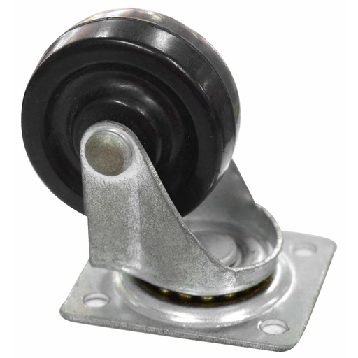 [988] RODACHINES 1 1/2 PLANO NEGRO CAUCHO 40MM (20KG (INDIVIDUAL) (HT40250)