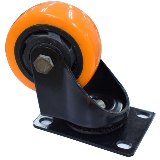 [5982] RODACHINES 3 PLANO NARANJA PESA GIRATORIO 75MM 100KG (INDIVIDUAL) (HT30086)(RPNF075)