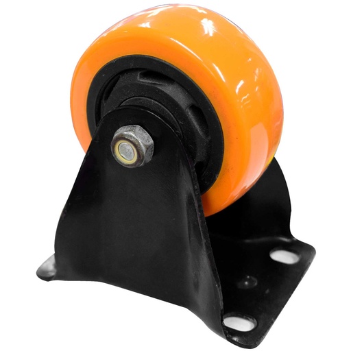 [5979] RODACHINES 3 PLANO NARANJA PESADO FIJO 75MM 100KG (INDIVIDUAL) (RFNF075)(HT30089)