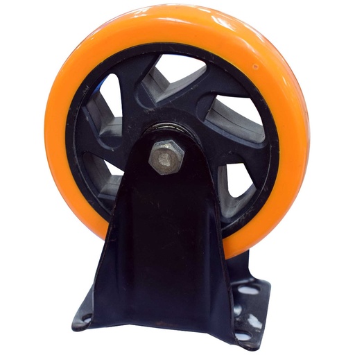[5981] RODACHINES 5" PLANO NARANJA PESADO FIJO 125MM 150KG (INDIVIDUAL) (RFNF125)(HT30091)