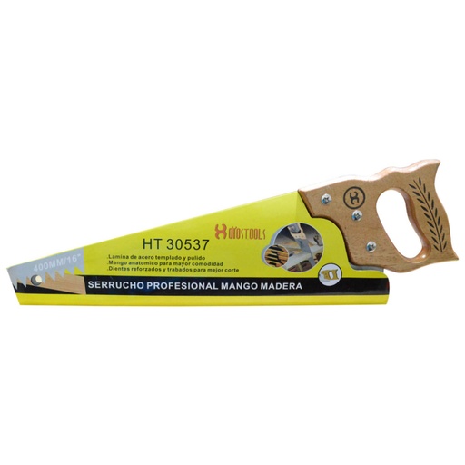 [7506] SERRUCHO PROFESIONAL  18 MANGO MADERA UDUKE (HT30538)