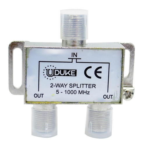 [773] SPLITTER TV FINO X 2 SALIDAS UDUKE (5-1000 MHZ) (ESPLITER) (HT30287)(HT90149)