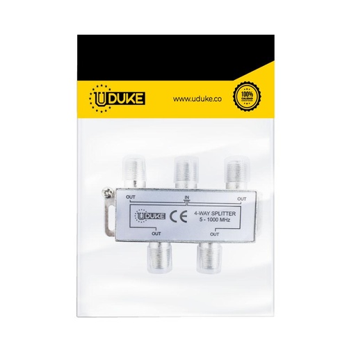 [775K] SPLITTER TV FINO X 4 SALIDAS (ESPLITER) PQT X 1 UDUKE