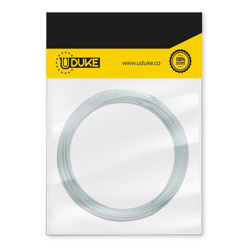[15940K] TENDEDERO ROPA  X 18 MTS (ALAMBRE FORRADO MULTIUSOS) PQT X 1 UDUKE