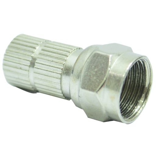 [6063] TERMINAL COAXIAL ROSCA FINA RG6 CON CAUCHITO LARGA 22MM UDUKE (HT30295)(HT90160)