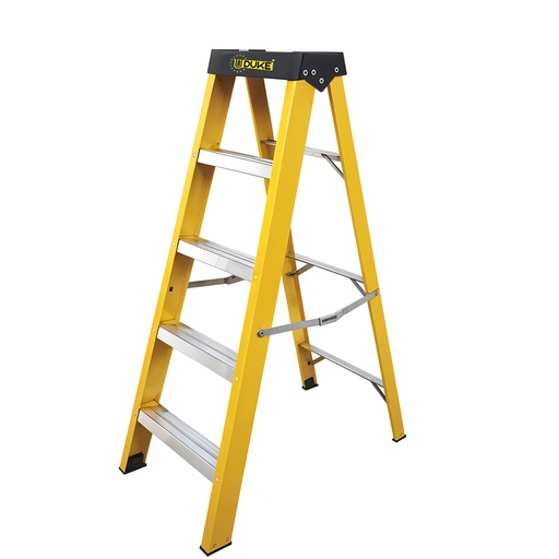 [21331] ESCALERA TIJERA 4 PELDAÑOS EN FIBRA DE VIDRIO CAP 150 KILOS USO INDUSTRIAL UDUKE CON PLATAFORMA  (HT3181)