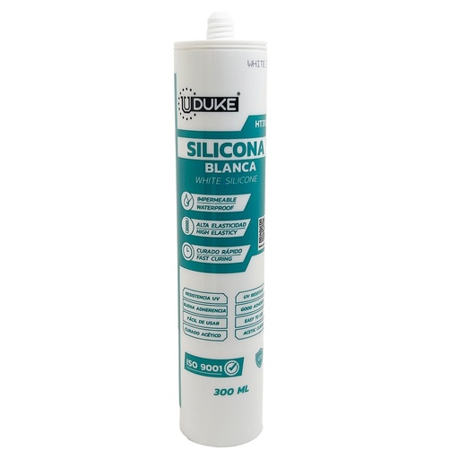 [21348] SILICONA TUBO BLANCA 300ML UDUKE (HT3112)