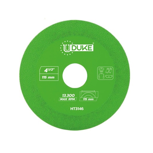 [21661] DISCO DE CORTE PARA VIDRIO Y CERAMICA 4-1/2"  UDUKE (HT3146)