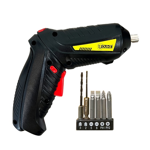 [21757] ATORNILLADOR ELECTRICO 3.6V INCLUYE 6 ACCESORIOS  UDUKE  (HT3372)